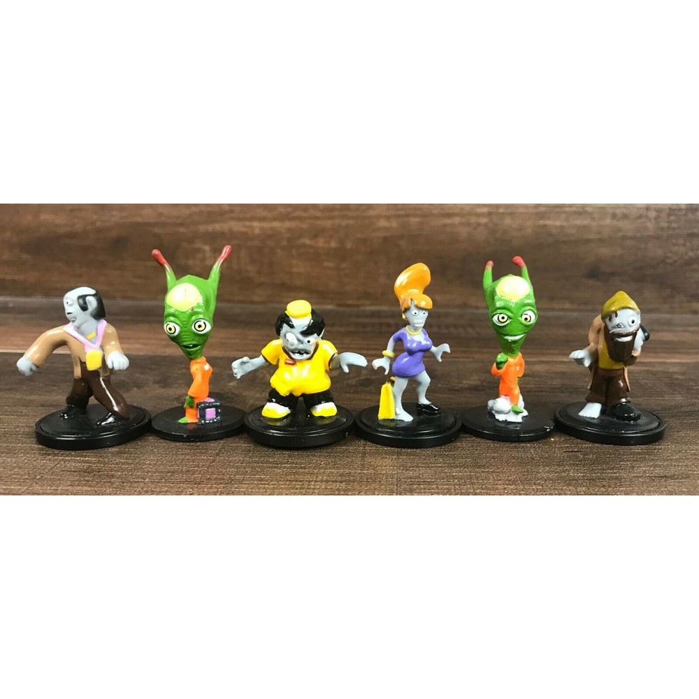 Lot of 6 WowWee Group Burbz Zombie PVC Mini Figures